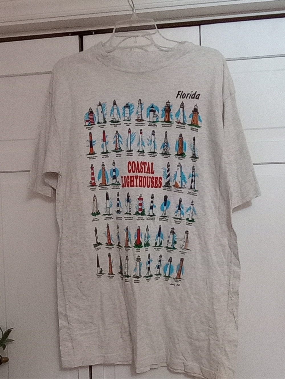 Sherry's Best Vintage 90s Florida Coastal Lighthouses Tarpon Springs Tee, Large